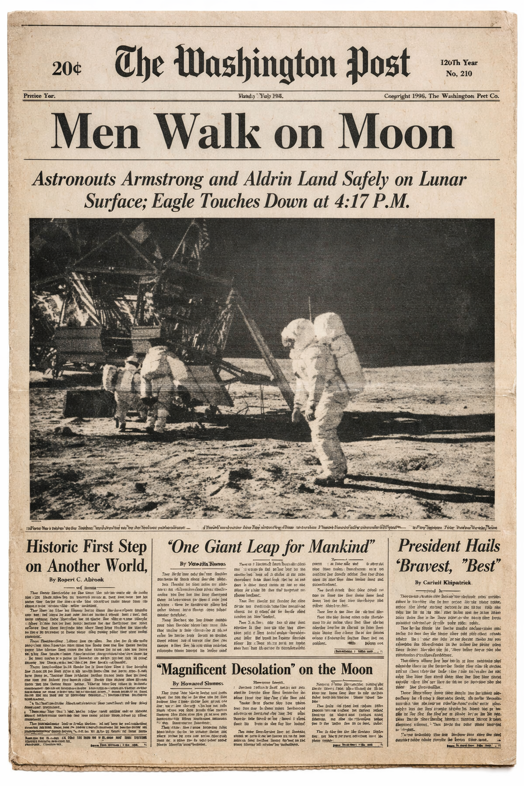 Man Walks on the Moon, July 20 1969